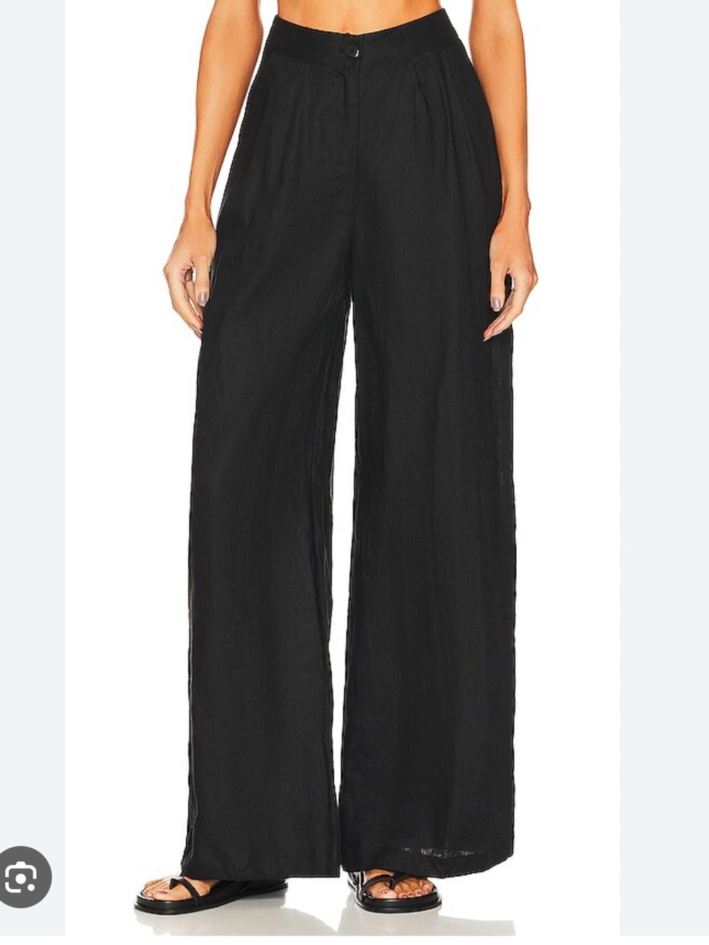 Faithfull The Brand 'Circa' Black Linen pants size small/4- NWT